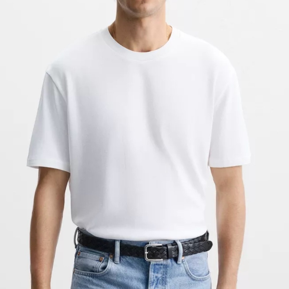 Zara Deluxe Off-White Knit T-Shirt